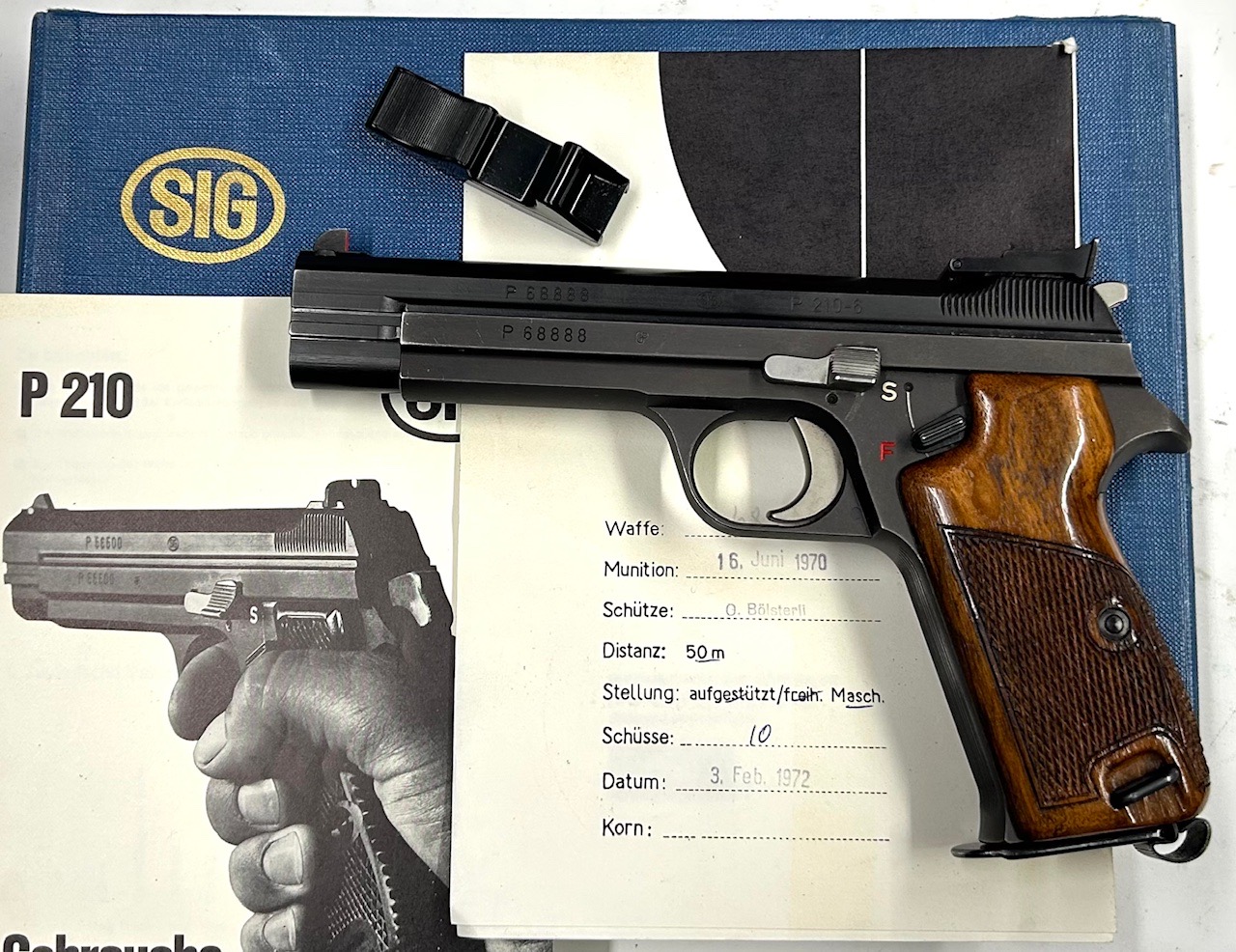 SIG P210-6 ~ 9 mm Para 1972 Full Set