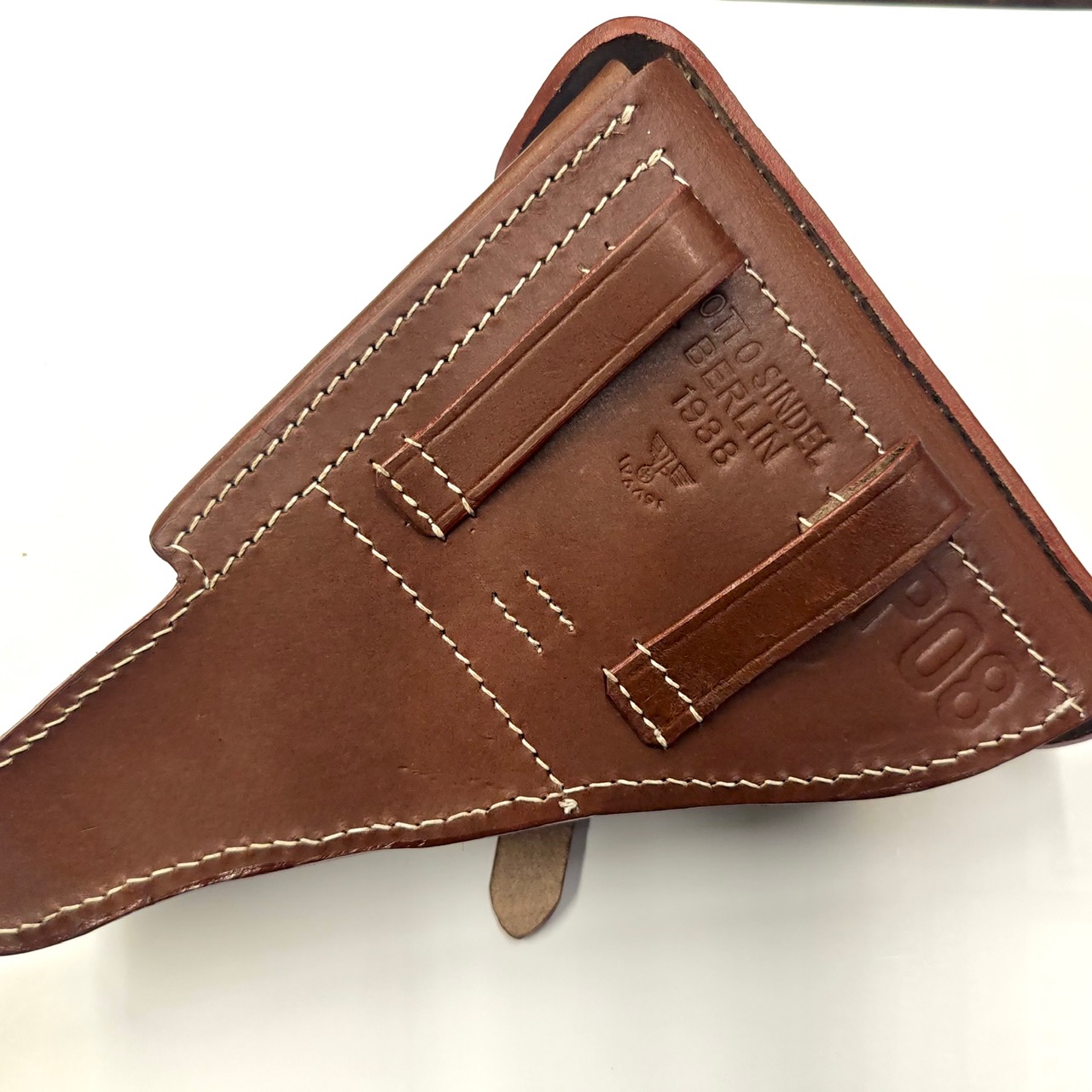 Fondina LUGER P08 a bauletto Marrone - Waa repro - immagine 3