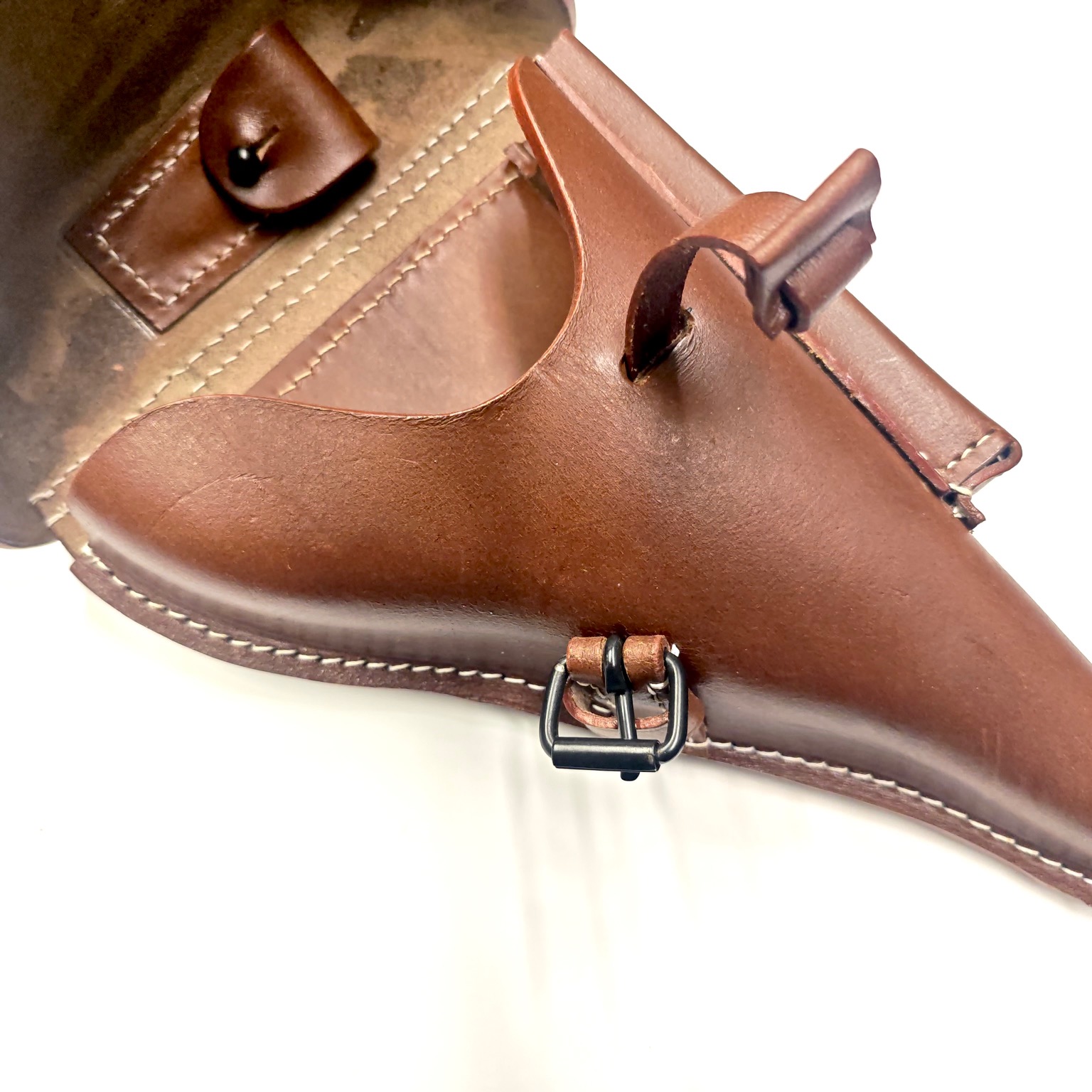 Fondina LUGER P08 a bauletto Marrone - Waa repro - immagine 2